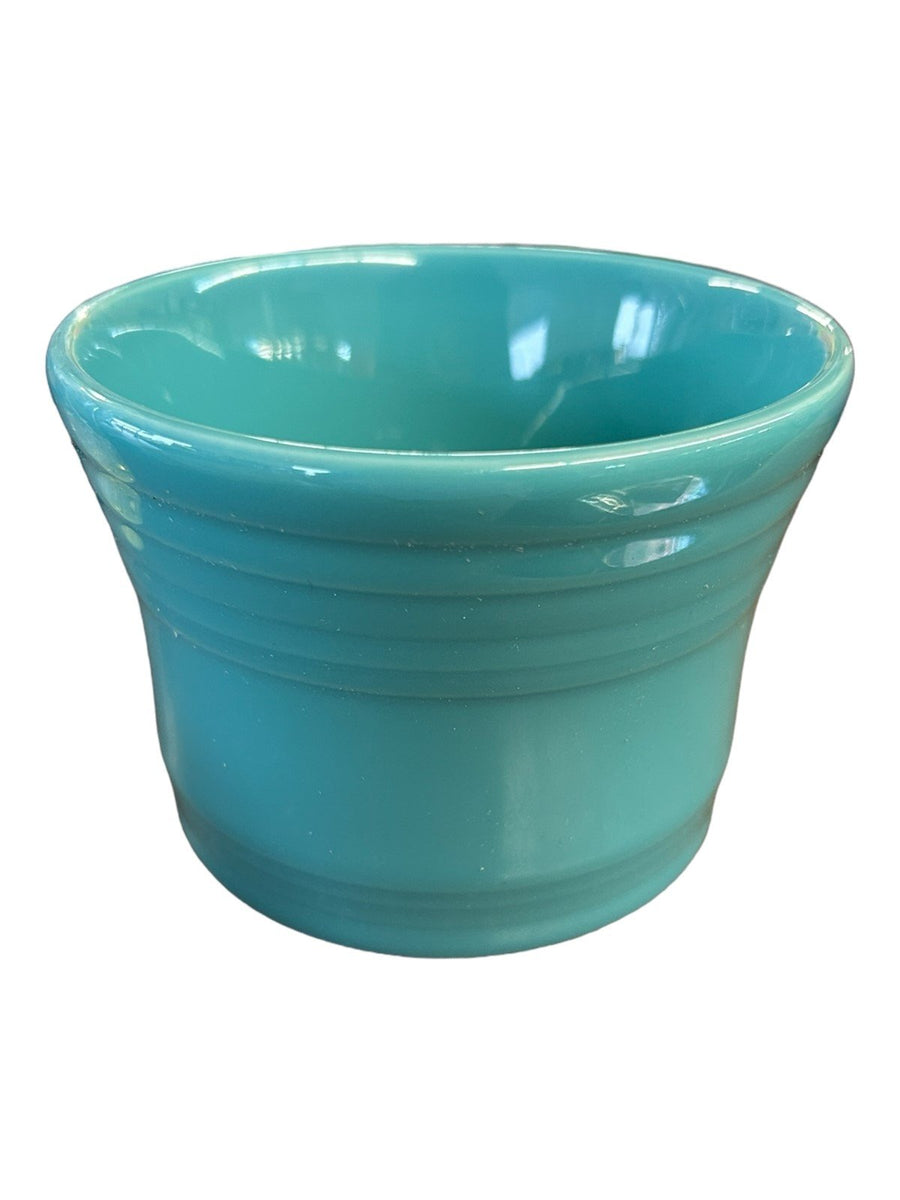 Fiesta - Turquoise Blue Chip and Dip Bowl Homer Laughlin Ceramic Dish Serving