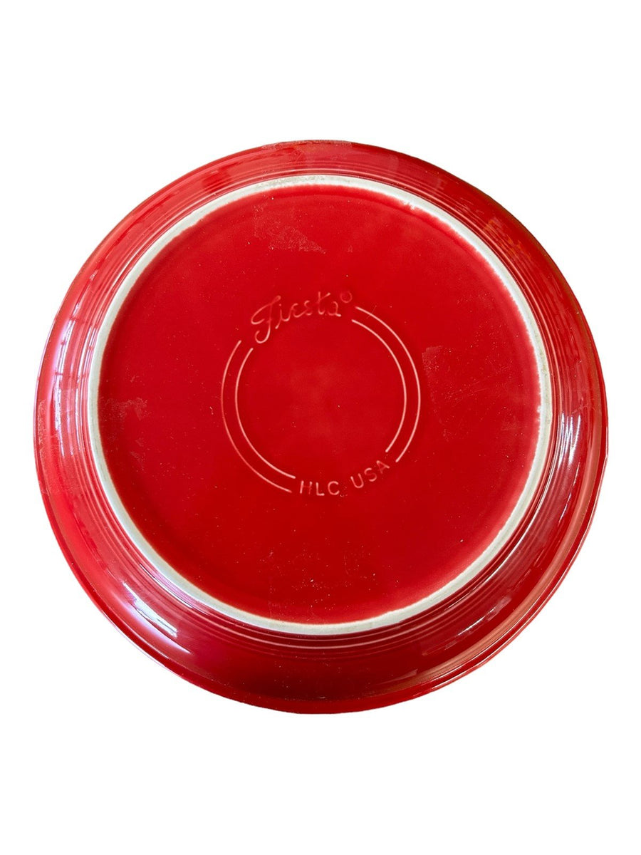 Fiesta - Scarlet Red Chip and Dip Bowl Homer Laughlin Ceramic Dish Serveware HLC