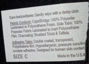 Black Strapless Bra with Adhesives Vintage Size C