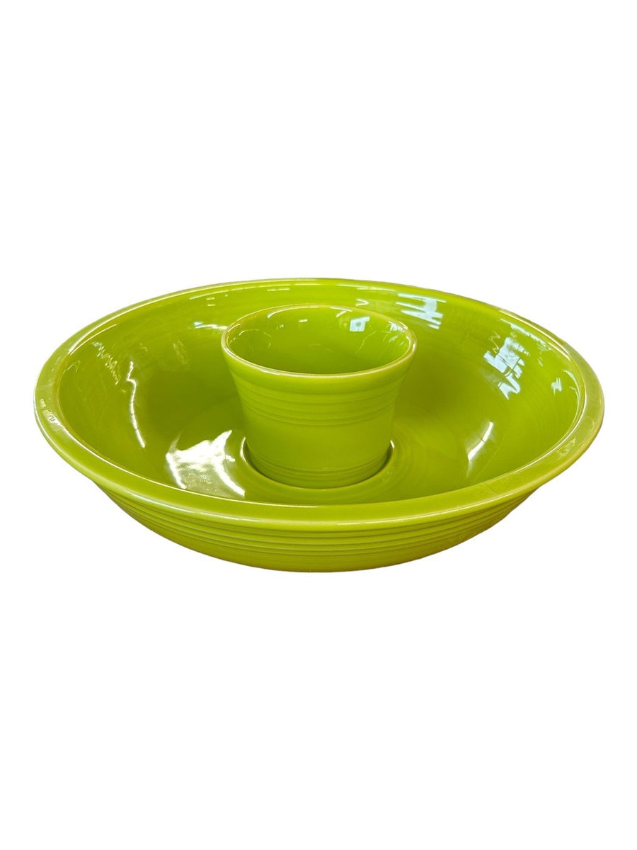 Fiesta - Lemongrass Green Chip and Dip Bowl Homer Laughlin Ceramic Dish Serving