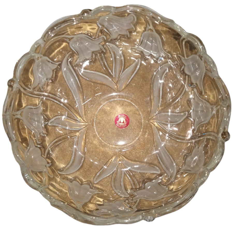 Waltherglas Glass Bowl Vintage Tulip Made in Germany Scalloped Edge