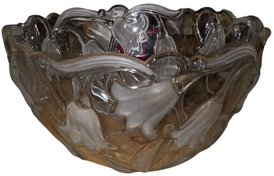 Waltherglas Glass Bowl Vintage Tulip Made in Germany Scalloped Edge