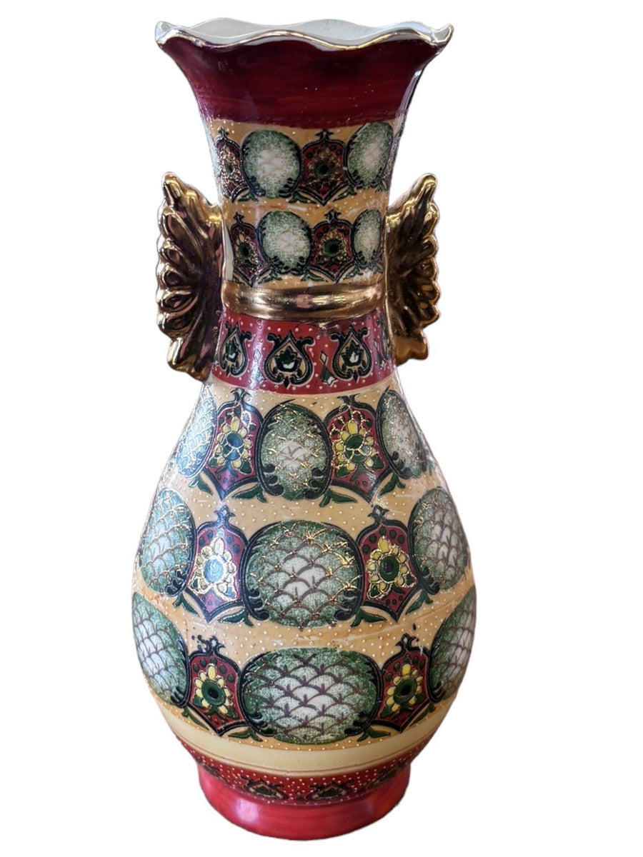 Asian Style Unbranded Beautiful Oriental Vase Gold Rim