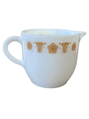 Pyrex Tableware by Corning Butterfly Gold Milk Glass Cups and Creamer