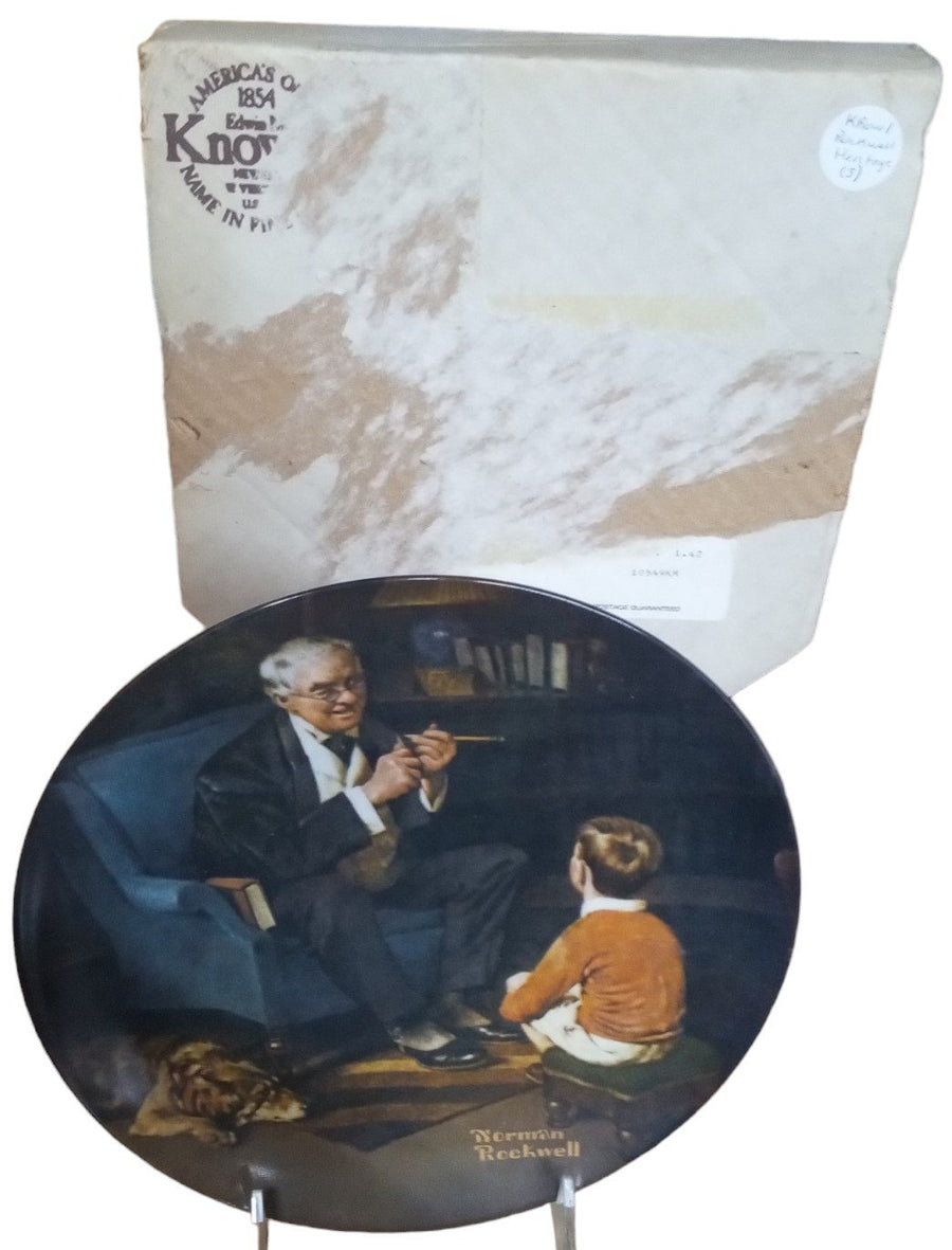 Norman Rockwell Heritage Collector Plates Vintage Knowles China Set of 3