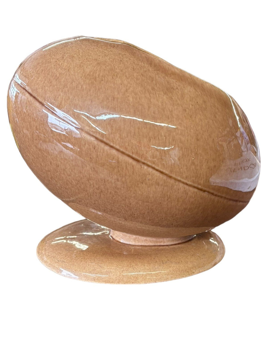 Haeger MCM Football Planter Vintage Tan Empty Planter