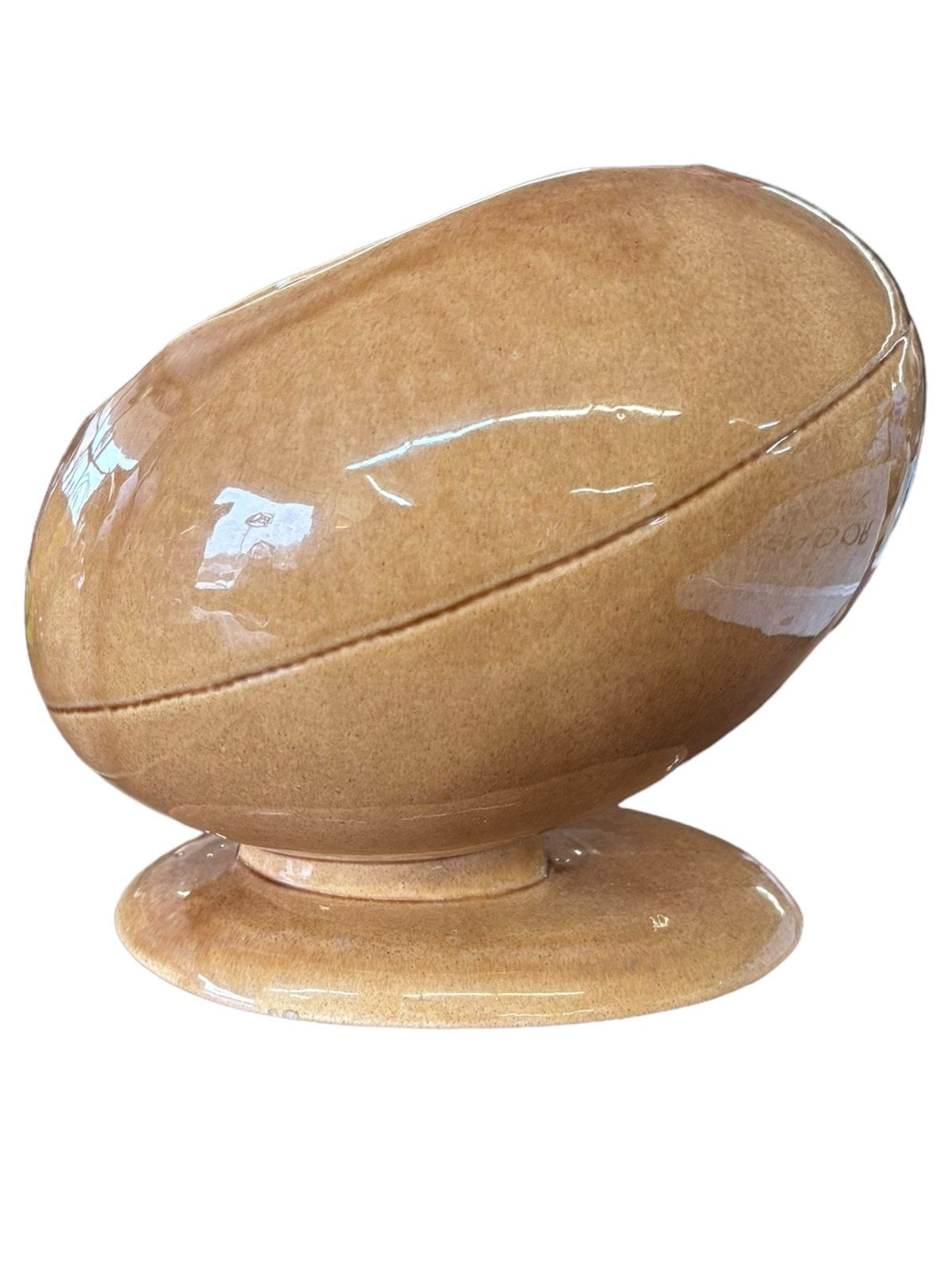 Haeger MCM Football Planter Vintage Tan Empty Planter