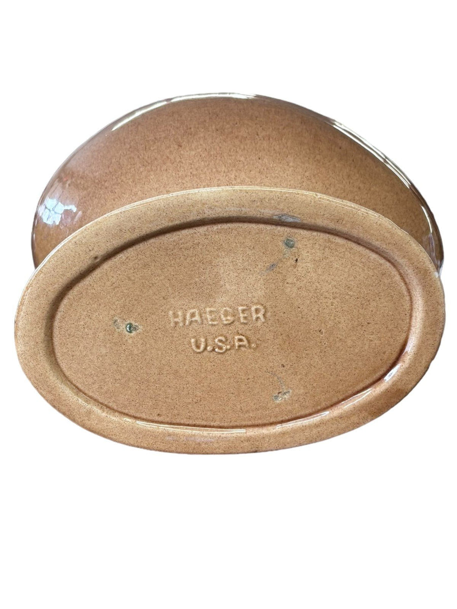 Haeger MCM Football Planter Vintage Tan Empty Planter