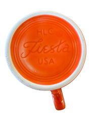 Fiesta - Poppy Orange Ring Handled Mug Homer Laughlin Ceramic Coffee Cup Tea HLC