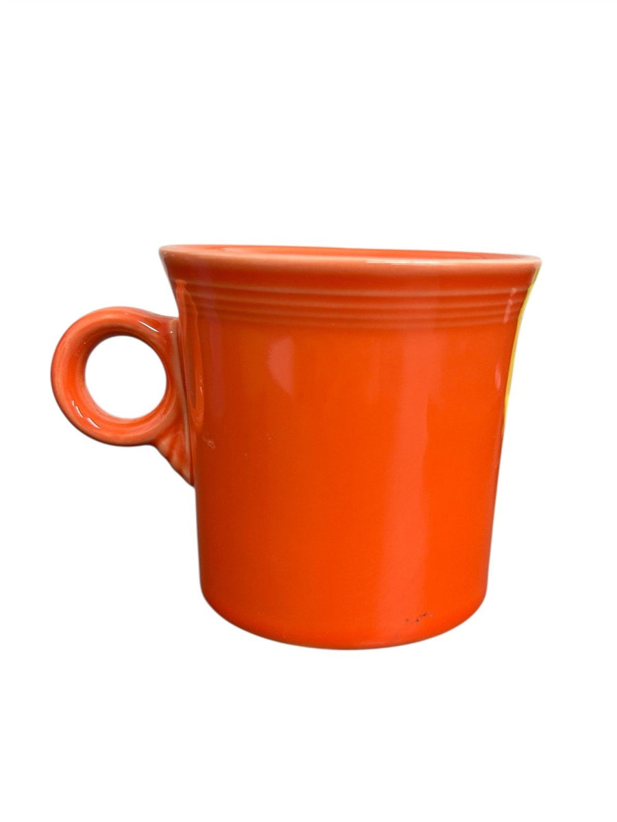 Fiesta - Poppy Orange Ring Handled Mug Homer Laughlin Ceramic Coffee Cup Tea HLC