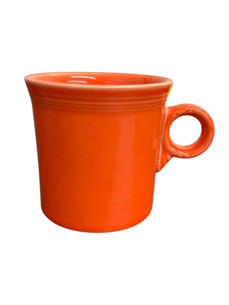 Fiesta - Poppy Orange Ring Handled Mug Homer Laughlin Ceramic Coffee Cup Tea HLC