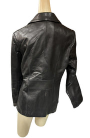 Leather Jacket Avanti Women's Medium Black Coat Genuine Shell