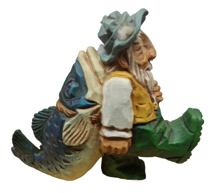 David Frykman Portfolio Fisherman Figure Vintage Collectible Decorative Rustic