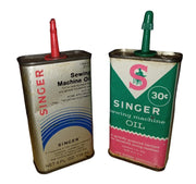 Singer Sewing Machine Oil Cans Set Of 2 Vintage Collectible Sewing Equipment
