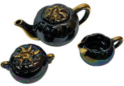 Creamer Sugar Bowl Teapot Vintage Iridescent Maybe Grimwades Byzanta Ware