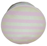 Hat Box Vintage Pink and Beige Stripe with Rope Handle 13" Diameter