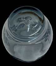 Libbey Juice Glass Antique Blue Eventide Vintage Raised Leaves Set of 4