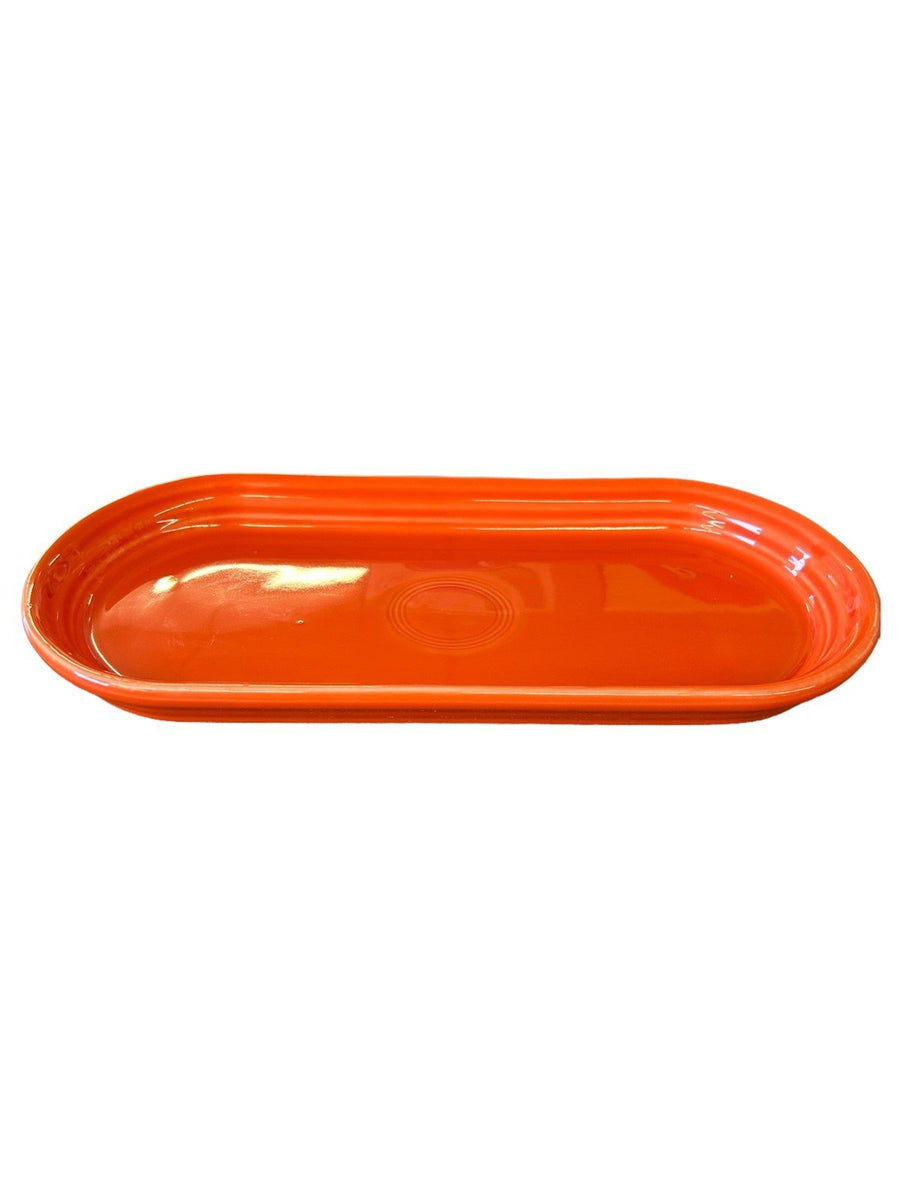 Fiesta - Poppy Orange Small Bread Tray Homer Laughlin Ceramic Dish Baking Dining