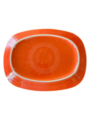 Fiesta - Poppy Orange Rectangular Platter Homer Laughlin Ceramic Dish Dining HLC