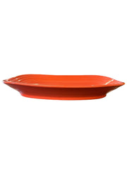 Fiesta - Poppy Orange Rectangular Platter Homer Laughlin Ceramic Dish Dining HLC