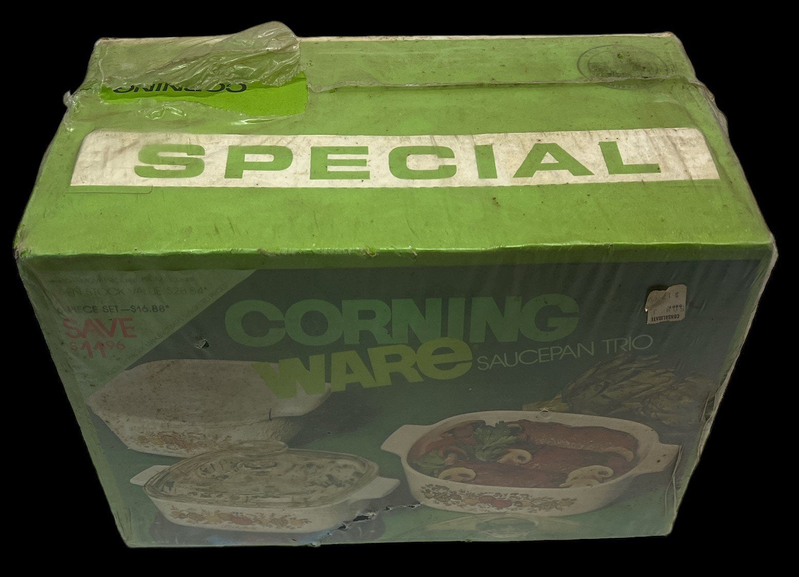 Corning Ware Saucepan Trio Antique Spice of Life Vintage A-33-8 6 Pieces Sealed