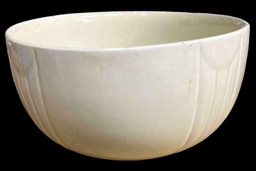 Hall Pottery Mixing Bowl Antique Butter Cream Uranium Glaze Vintage Radiance