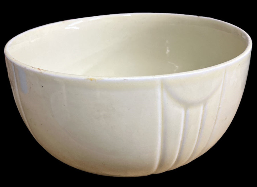 Hall Pottery Mixing Bowl Antique Butter Cream Uranium Glaze Vintage Radiance