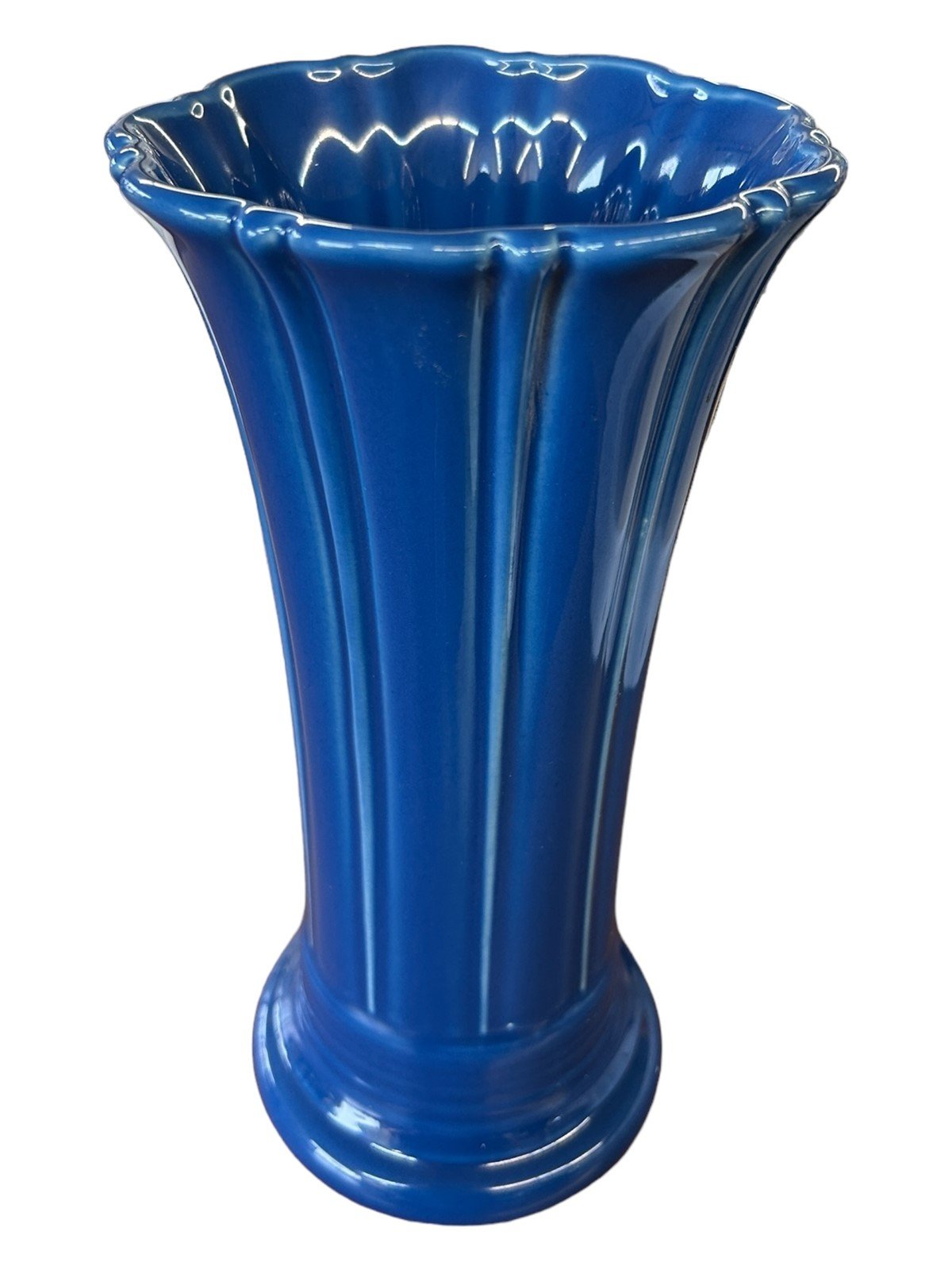 Fiesta - Lapis Blue Medium Flower Vase Homer Laughlin Ceramic Home Decor Dining