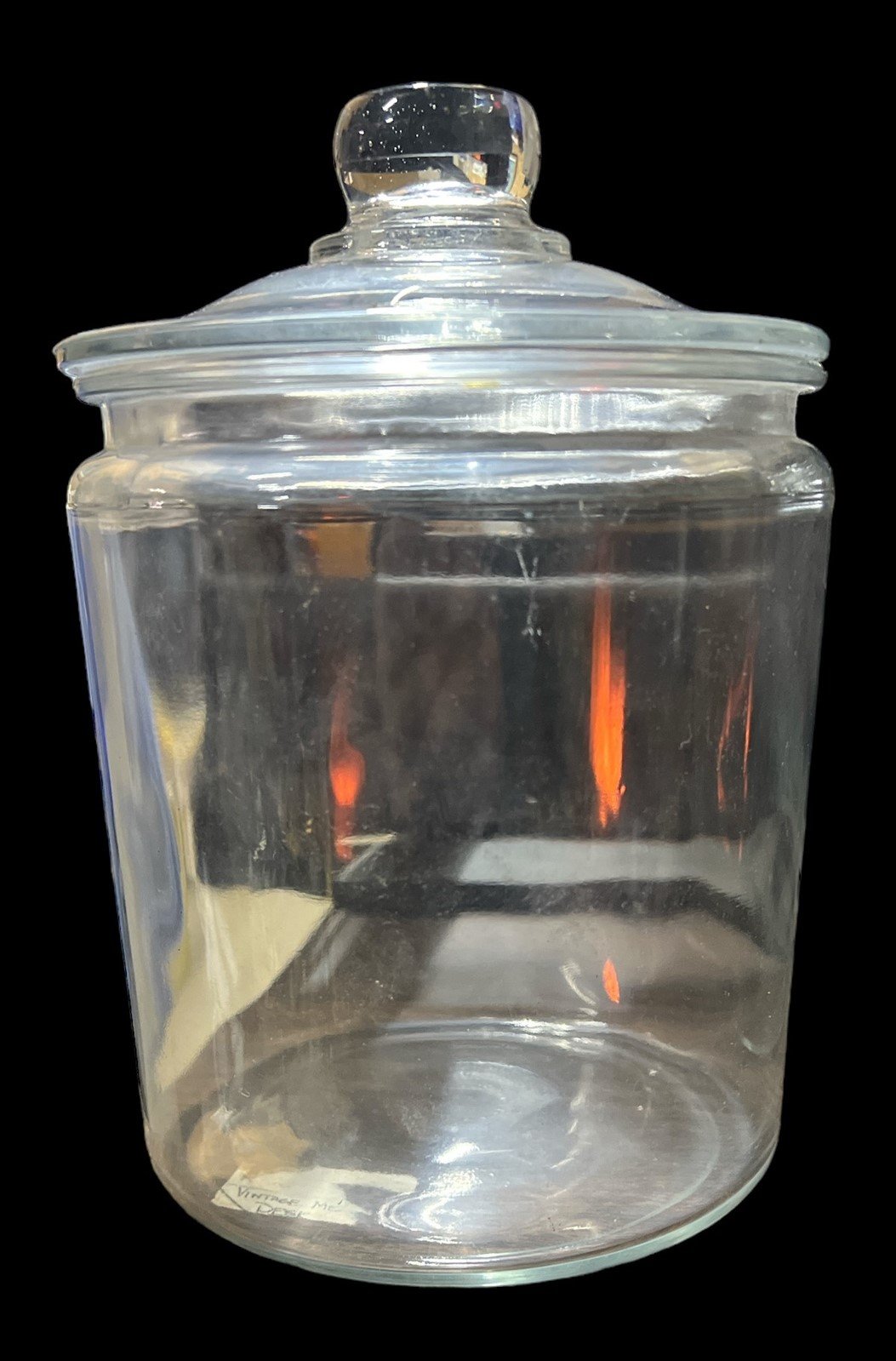 Apothecary Jar Vintage Clear Canister with Lid Set of 3