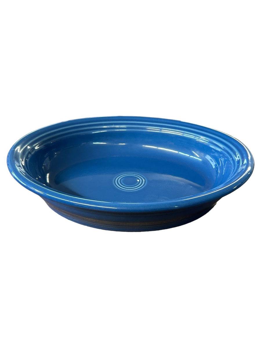 Fiesta - Lapis Blue Oval Serving Bowl Platter Homer Laughlin Ceramic Dish HLC