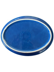Fiesta - Lapis Blue Oval Serving Bowl Platter Homer Laughlin Ceramic Dish HLC