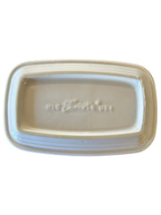 Fiesta - White XL Covered Butter Dish Homer Laughlin Ceramic Kitchenware Dining