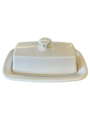 Fiesta - White XL Covered Butter Dish Homer Laughlin Ceramic Kitchenware Dining