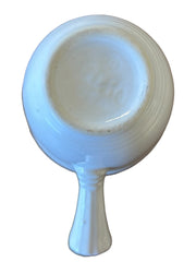 Fiesta - White Demitasse Cup Stick Handle Discontinued Homer Laughlin Ceramic