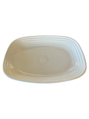 Fiesta - White Rectangular Platter Homer Laughlin Ceramic Dish Dining Serving