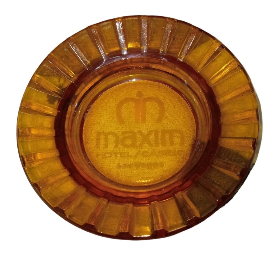 Maxim Hotel Casino Glass Ashtray Vintage Collectible Glassware Tobacciana