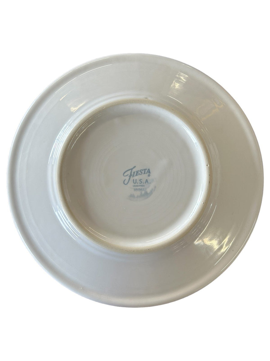 Fiesta - White Luncheon Plate Ceramic Dish Setting Homer Laughlin Dining Home