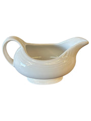 Fiesta - White Sauce Boat Gravy Homer Laughlin Ceramic Serving Dish Home Decor