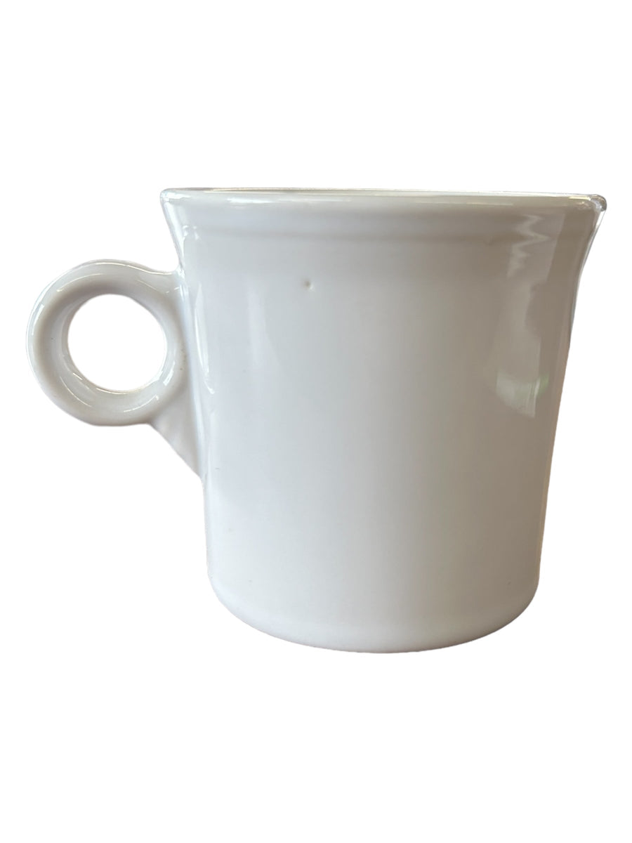 Fiesta - White Ring Handled Mug Homer Laughlin Ceramic Coffee Cup Tea Drinkware