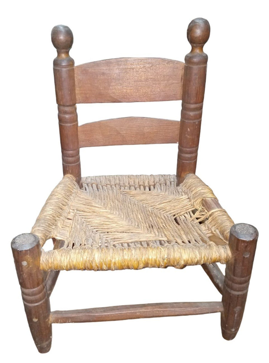 Miniature Wooden Chair Vintage Collectible Decorative Children's Furniture