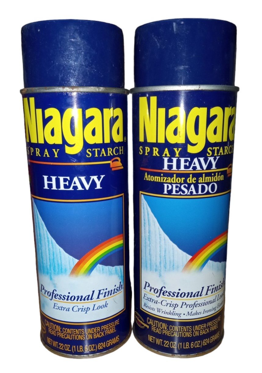 Niagara Heavy Spray Starch Set Of 2 Vintage Ironing Wrinkle Prevention