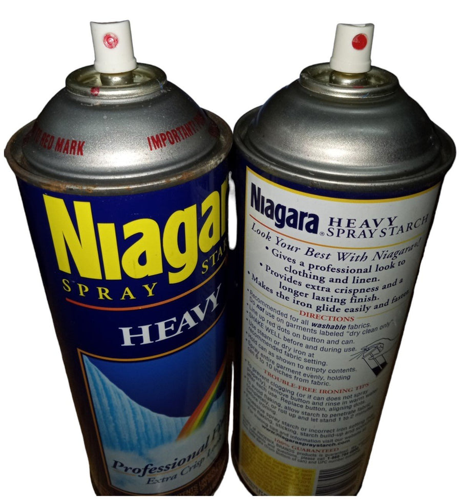 Niagara Heavy Spray Starch Set Of 2 Vintage Ironing Wrinkle Prevention