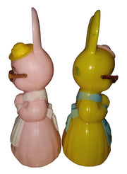 Knickerbocker Bunny Rattles Set Of 2 Vintage Collectible Nostalgic Spring Easter