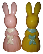 Knickerbocker Bunny Rattles Set Of 2 Vintage Collectible Nostalgic Spring Easter