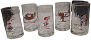 Arby's BC Ice Age Collector Series Glasses Vintage Set of 5