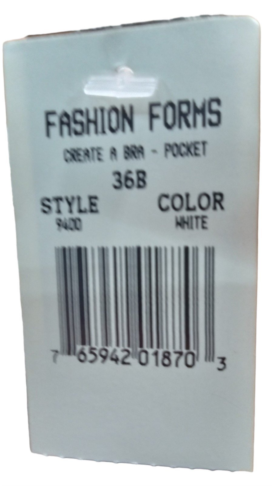 Fashion Forms Bra Style 9400 White Size 36B New Lingerie Store w/ Tags