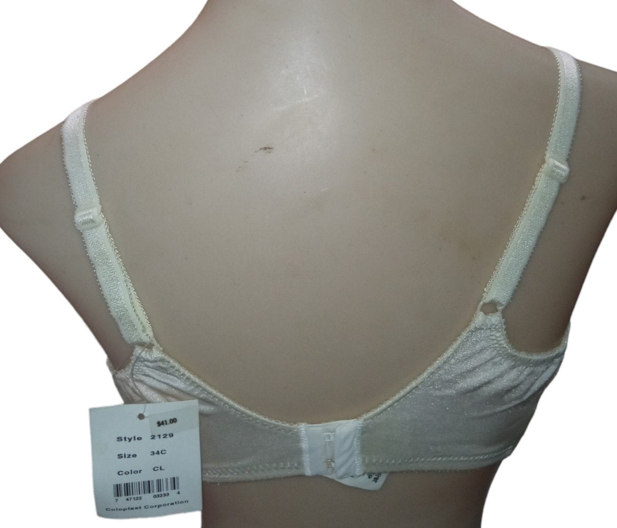 Amoena Bra Cream Style 2129 Size 34C New Lingerie Store w/ Tags