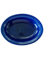 Fiesta - Cobalt Blue Oval Serving Bowl Platter Homer Laughlin Ceramic Dish HLC