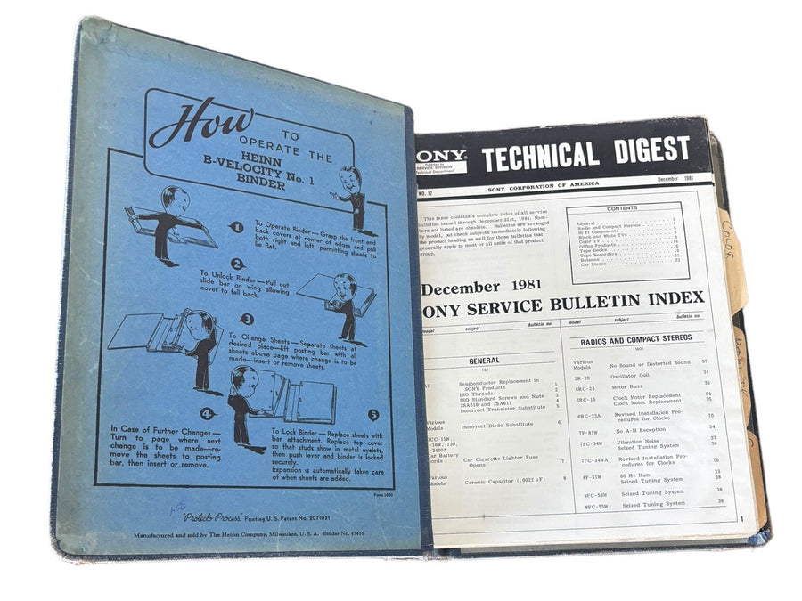 Philco Service Sony Corporation of America Technical Digest December 1981