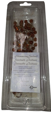 Shimmering Beaded Glass Tieback Vintage Conso Garland Amber 24" Set of 4